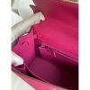 Hermes Kelly Sellier 25 Handmade Bag In Rose Purple Epsom Calfskin - Image 8