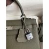 Hermes Kelly Sellier 25 Handmade Bag In Vert De Gris Epsom Calfskin - Image 4