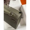 Hermes Kelly Sellier 25 Handmade Bag In Vert De Gris Epsom Calfskin - Image 6