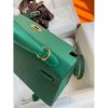 Hermes Kelly Sellier 25cm Handmade Bag In Vert Vertigo Epsom Calfskin - Image 9