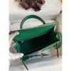 Hermes Kelly Sellier 25cm Handmade Bag In Vert Vertigo Epsom Calfskin - Image 8