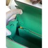 Hermes Kelly Sellier 25cm Handmade Bag In Vert Vertigo Epsom Calfskin - Image 7