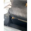 Hermes Kelly Sellier 25 Handmade Bag In Black Ostrich Leather - Image 7