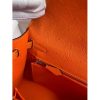 Hermes Kelly Sellier 25 Handmade Bag In Orange Ostrich Leather - Image 7