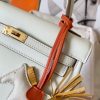 Hermes Kelly Retourne 25 Handmade Bag In Craie Swift Calfskin - Image 3