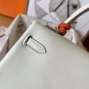 Hermes Kelly Retourne 25 Handmade Bag In Craie Swift Calfskin - Image 6