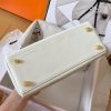 Hermes Kelly Retourne 25 Handmade Bag In Craie Swift Calfskin - Image 7