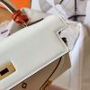 Hermes Kelly Retourne 25 Handmade Bag In Craie Swift Calfskin - Image 5