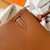 Hermes Kelly Retourne 25 Handmade Bag In Gold Swift Calfskin - Image 5