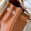 Hermes Kelly Retourne 25 Handmade Bag In Gold Swift Calfskin - Image 8