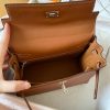 Hermes Kelly Retourne 25 Handmade Bag In Gold Swift Calfskin - Image 7