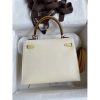 Hermes Kelly Sellier 25 Tricolor Bag in Craie/Sesame/Yellow Epsom Calfskin - Image 2