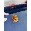 Hermes Kelly Sellier 28 Bicolor Bag in Blue Saphir and Rose Lipstick Epsom Calfskin - Image 6
