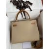 Hermes Kelly Sellier 28 Bicolor Bag in Trench and Gold Epsom Calfskin - Image 2