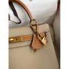 Hermes Kelly Sellier 28 Bicolor Bag in Trench and Gold Epsom Calfskin - Image 3