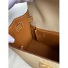 Hermes Kelly Sellier 28 Bicolor Bag in Trench and Gold Epsom Calfskin - Image 8