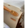 Hermes Kelly Sellier 28 Bicolor Bag in Trench and Gold Epsom Calfskin - Image 9