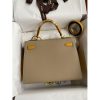 Hermes Kelly Sellier 28 Bicolor Bag in Trench and Yellow Epsom Calfskin - Image 2