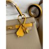 Hermes Kelly Sellier 28 Bicolor Bag in Trench and Yellow Epsom Calfskin - Image 3