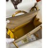 Hermes Kelly Sellier 28 Bicolor Bag in Trench and Yellow Epsom Calfskin - Image 7