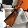Hermes Kelly 28cm Bag In Brown Embossed Crocodile GHW - Image 3