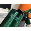 Hermes Kelly 28cm Bag In Green Embossed Crocodile GHW - Image 4