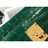 Hermes Kelly 28cm Bag In Green Embossed Crocodile GHW - Image 6