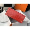 Hermes Kelly 28cm Bag In Red Embossed Crocodile GHW - Image 3