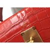 Hermes Kelly 28cm Bag In Red Embossed Crocodile GHW - Image 5