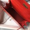 Hermes Kelly 28cm Bag In Red Embossed Crocodile GHW - Image 8