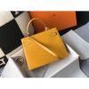 Hermes Kelly 28cm Bag In Yellow Embossed Crocodile GHW - Image 4