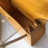 Hermes Kelly 28cm Bag In Yellow Embossed Crocodile GHW - Image 8