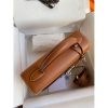 Hermes Picnic Kelly 28cm Bag in Wicker with Barenia Leather - Image 5