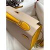 Hermes Kelly Sellier 32 Bicolor Bag in Trench and Yellow Epsom Calfskin - Image 6