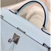 Hermes Kelly Mini II Bag In Blue Brume Epsom Leather PHW - Image 6