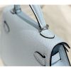 Hermes Kelly Mini II Bag In Blue Brume Epsom Leather PHW - Image 7