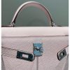 Hermes Kelly Mini II Bag In Mauve Pale Epsom Leather PHW - Image 6