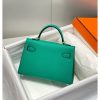 Hermes Kelly Mini II Bag In Vert Jade Epsom Leather GHW - Image 3