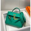 Hermes Kelly Mini II Bag In Vert Jade Epsom Leather GHW - Image 4