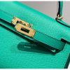 Hermes Kelly Mini II Bag In Vert Jade Epsom Leather GHW - Image 5