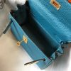 Hermes Blue Jean Clemence Kelly 20cm GHW Bag - Image 8