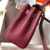 Hermes Bordeaux Clemence Kelly 20cm GHW Bag - Image 3