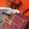 Hermes Bordeaux Clemence Kelly 20cm GHW Bag - Image 4