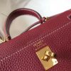 Hermes Bordeaux Clemence Kelly 20cm GHW Bag - Image 5