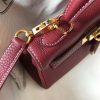 Hermes Bordeaux Clemence Kelly 20cm GHW Bag - Image 6