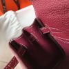 Hermes Bordeaux Clemence Kelly 20cm GHW Bag - Image 7