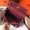 Hermes Bordeaux Clemence Kelly 20cm GHW Bag - Image 8