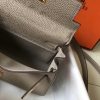 Hermes Grey Clemence Kelly 20cm GHW Bag - Image 7