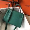 Hermes Malachite Clemence Kelly 20cm PHW Bag - Image 2
