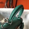 Hermes Malachite Clemence Kelly 20cm PHW Bag - Image 5